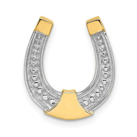 10K Yellow Gold w/ Rhodium Horseshoe Charm,All Products : American Fashion Style Bags On Sale